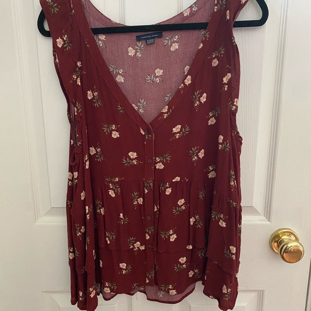 Button down tank top